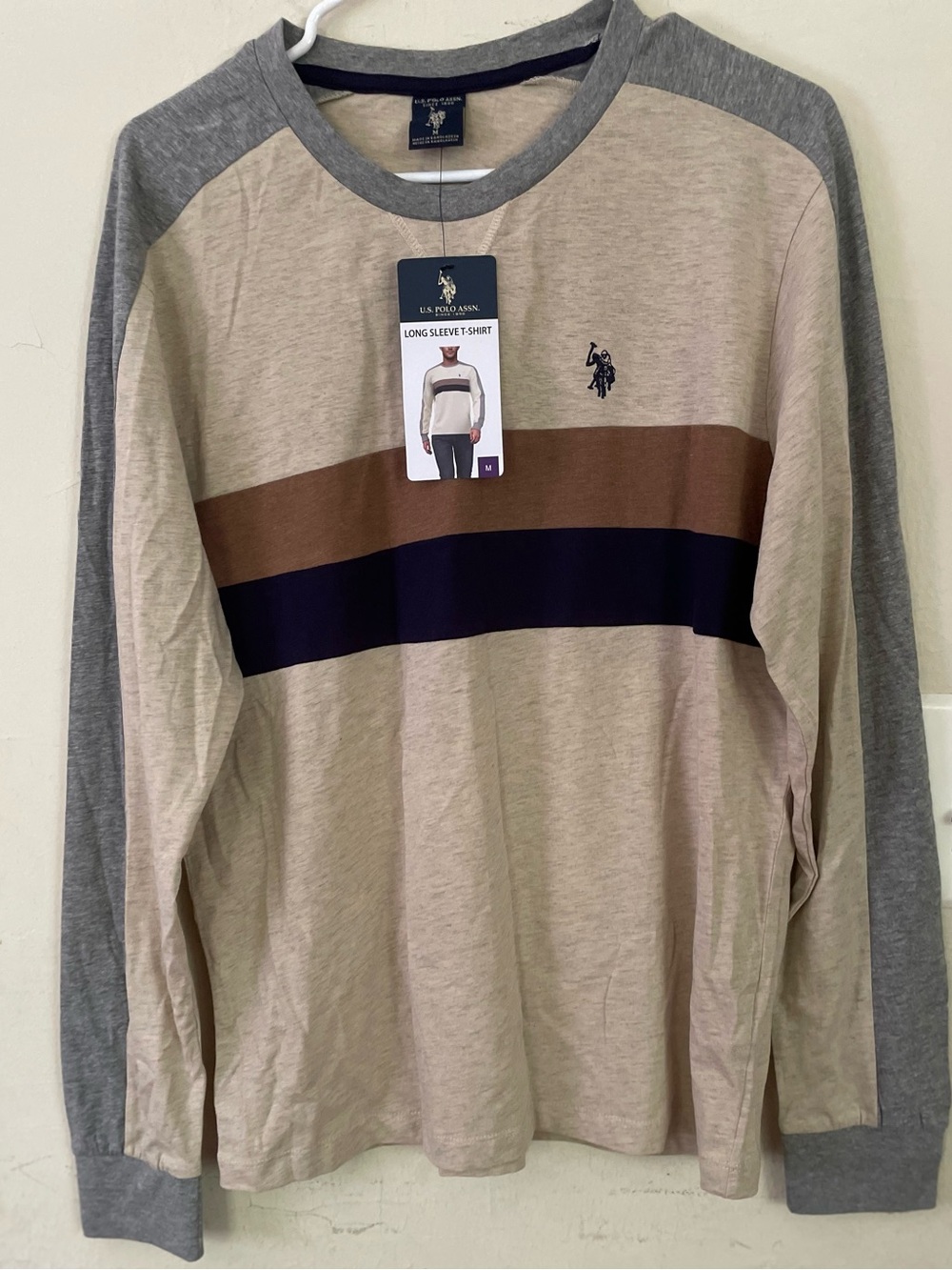 U.S. Polo Assn. Colorblock Long Sleeve T-Shirt Men's